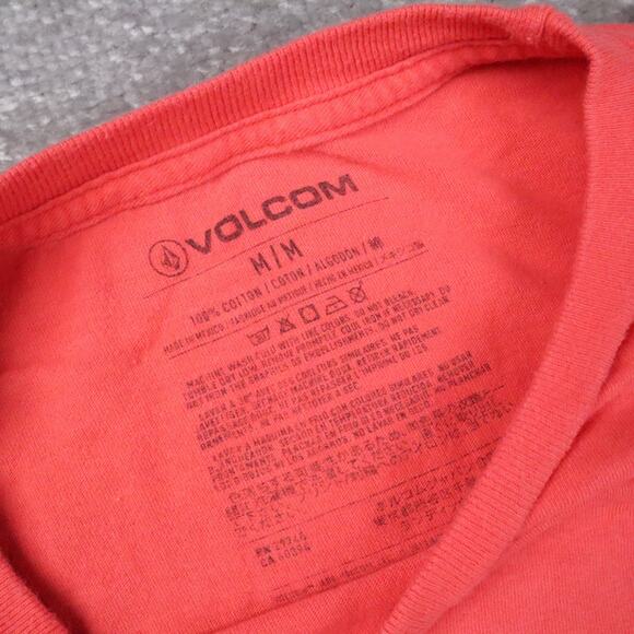Volcom Cheezmoso Spellout Logo Medium Red Long Sleeve T-Shirt - Picture 5 of 9